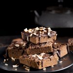 Mocha Cookie Dough Brownies with Chocolate Chips